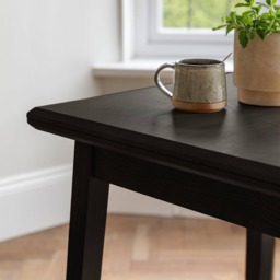 Charlie Black Oak Dining Table - Extendable - thumbnail 4
