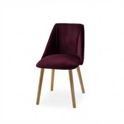 Freya Burgundy Red Dining Chairs - Set of 2 - Pale Oak Legs - thumbnail 4