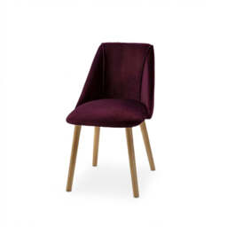 Freya Burgundy Red Dining Chairs - Set of 2 - Pale Oak Legs - thumbnail 4