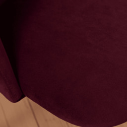 Freya Burgundy Red Dining Chairs - Set of 2 - Pale Oak Legs - thumbnail 3