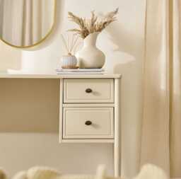 Aubrey Driftwood Dressing Table with Drawers - thumbnail 4