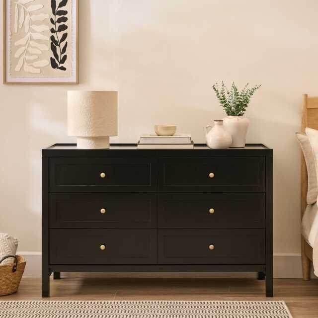 Charlie 6 Drawer Chest of Drawers - Noir Black - image 1