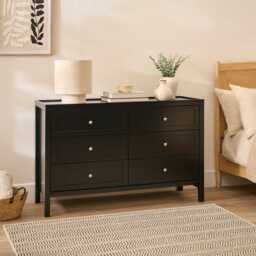 Charlie 6 Drawer Chest of Drawers - Noir Black - thumbnail 6
