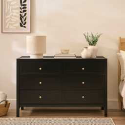 Charlie 6 Drawer Chest of Drawers - Noir Black - thumbnail 1