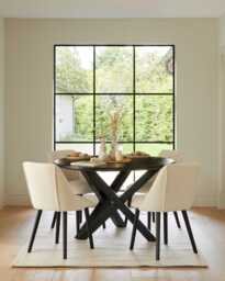 Freya Boucle Dining Chairs - Set of 2 - Black Oak Legs - thumbnail 4