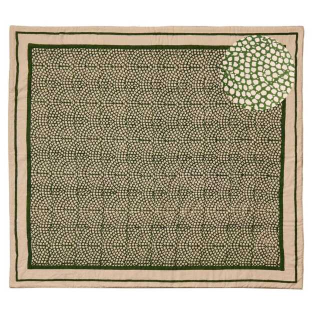 Somersby 125x145cm Bed Spread - Fern Green - image 1