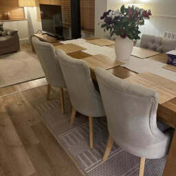 Louis Sand Dining Chairs - Set of 2 - Whitewash Legs - thumbnail 2
