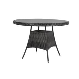 Kemble 4 Seater Garden Round Dining Table - Black - thumbnail 6