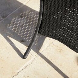 Kemble 4 Seater Garden Round Dining Table - Black - thumbnail 4