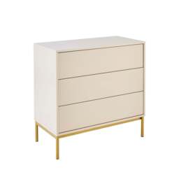 Luella 80cm 3 Drawer Fluted Chest of Drawers - Driftwood - thumbnail 6