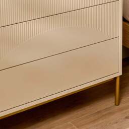 Luella 80cm 3 Drawer Fluted Chest of Drawers - Driftwood - thumbnail 5
