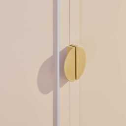Ines 4 Door Large Sideboard -  Taupe & Gold - thumbnail 5