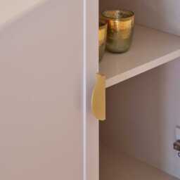 Ines 4 Door Large Sideboard -  Taupe & Gold - thumbnail 6