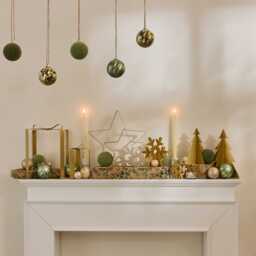 Falun 25cm Metal Tree Ornament - Gold - thumbnail 3