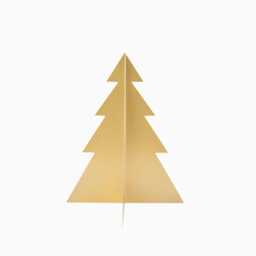 Falun 25cm Metal Tree Ornament - Gold - thumbnail 6