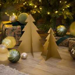 Falun 25cm Metal Tree Ornament - Gold - thumbnail 2