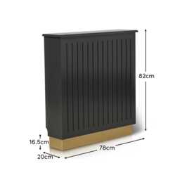 Iliana Small Radiator Cover in Charcoal Grey - thumbnail 5