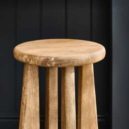 Kehlani Chalked Mango Wood Bar Stool - thumbnail 2
