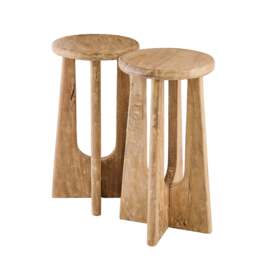 Kehlani Chalked Mango Wood Bar Stool - thumbnail 5
