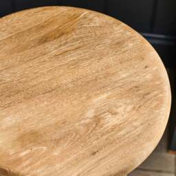 Kehlani Chalked Mango Wood Bar Stool - thumbnail 3