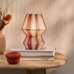 Kateli Paprika Stripe Small Table Lamp - 21cm - thumbnail 5