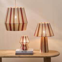 Kateli Paprika Stripe Small Table Lamp - 21cm - thumbnail 3
