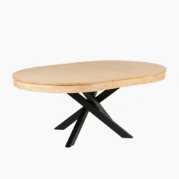 Amelia Whitewash Extendable Dining Table - Black Legs - thumbnail 4