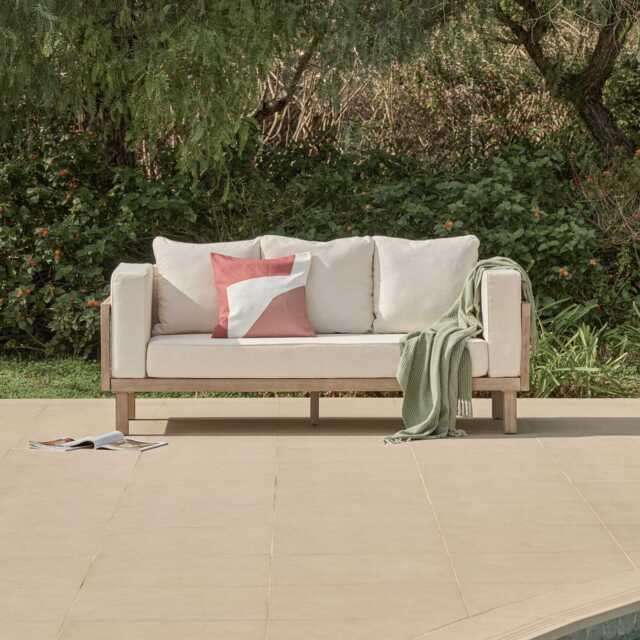 Akira 3 Seater Sofa Garden Cushion Covers - Linen - image 1