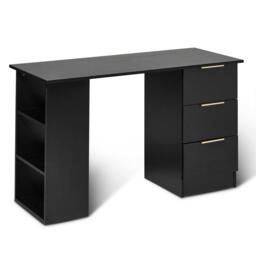 Essie 3 Drawer Desk - Black - thumbnail 4
