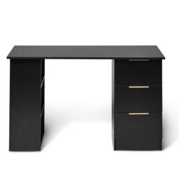 Essie 3 Drawer Desk - Black - thumbnail 3