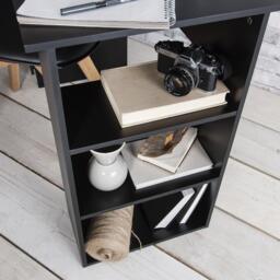 Essie 3 Drawer Desk - Black - thumbnail 2