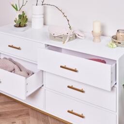 Marie 6 Drawer Chest of Drawers - White - thumbnail 2