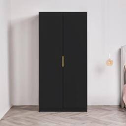 Essie 4 Piece Bedroom Set - 2 Over 5 Chest of Drawers - Pitch Black - thumbnail 2