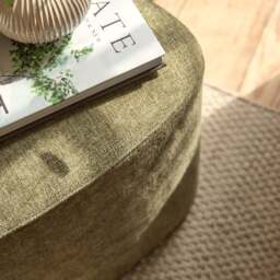 Sawyer 68cm Swivel Armchair & Alder 45cm Footstool - Moss Green - thumbnail 6