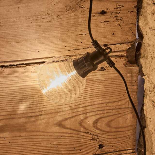 Carnaby 10 Bulb Outdoor String Lights - Extension Kit - Beehive Bulb - image 1