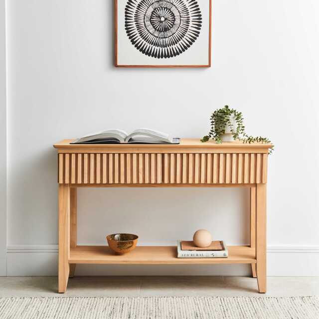 Willow Whitewash Oak Console Table - image 1