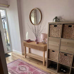 Willow Whitewash Oak Console Table - thumbnail 3
