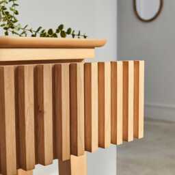 Willow Whitewash Oak Console Table - thumbnail 4