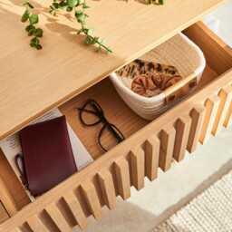 Willow Whitewash Oak Console Table - thumbnail 5