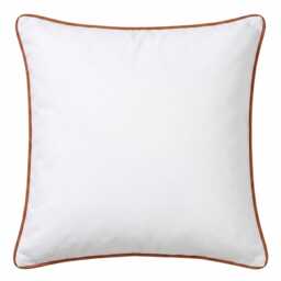 Elsham 45x45cm Velvet Trim Cushion Cover - Burnt Orange - thumbnail 1