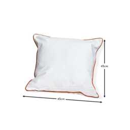 Elsham 45x45cm Velvet Trim Cushion Cover - Burnt Orange - thumbnail 4