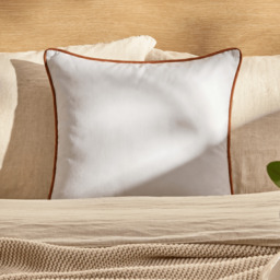 Elsham 45x45cm Velvet Trim Cushion Cover - Burnt Orange - thumbnail 2