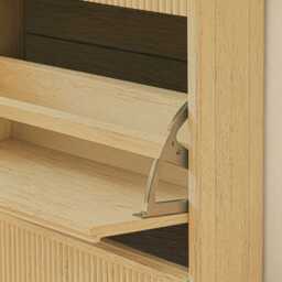 Raleigh 3 Door Shoe Cabinet - Whitewash - thumbnail 6