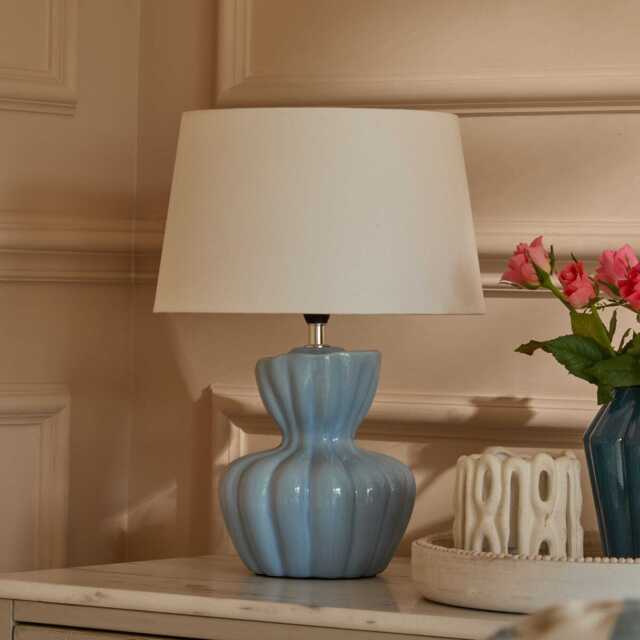 Dawes 30cm Ceramic Lamp Base - Cornflower Blue - image 1