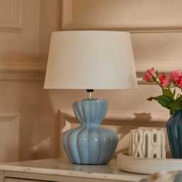 Dawes 30cm Ceramic Lamp Base - Cornflower Blue