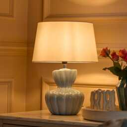 Dawes 30cm Ceramic Lamp Base - Cornflower Blue - thumbnail 2