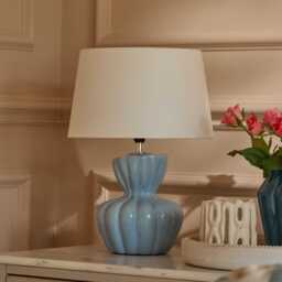 Dawes 30cm Ceramic Lamp Base - Cornflower Blue