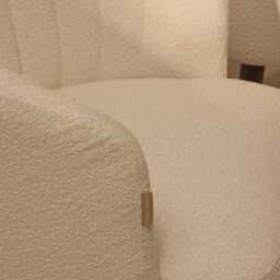 Arabella Light Beige Boucle Dining Chair - Set of 2 - Whitewash Oak Legs - thumbnail 5