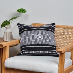 Nerja 45x45cm Cushion Cover - Noir Black - thumbnail 2