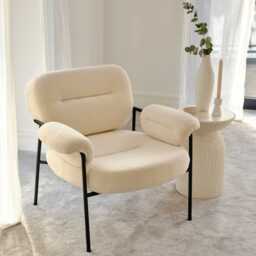 Mateo Boucle Armchair - thumbnail 1